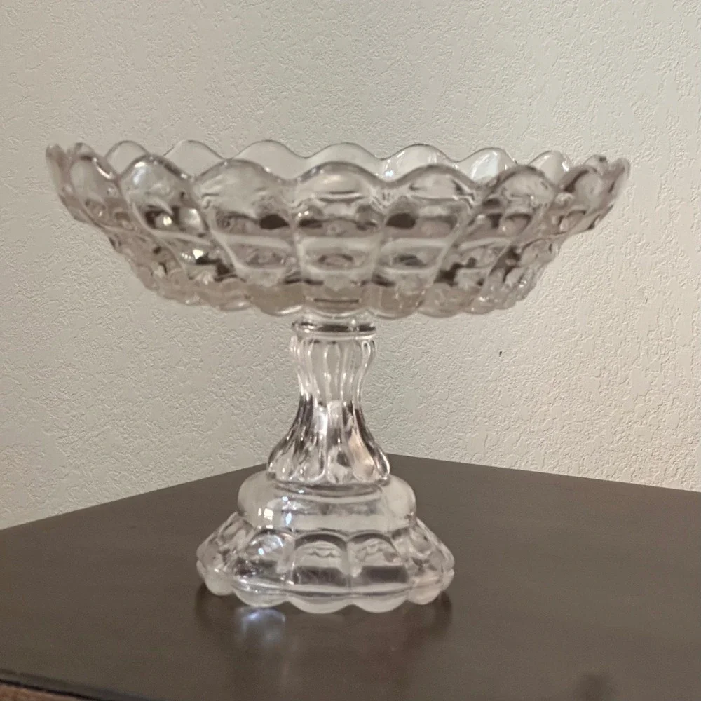 c1880's Huge‎ EAPG Priscilla by Dalzell, Gillmore and Leighton Glass Centerpiece